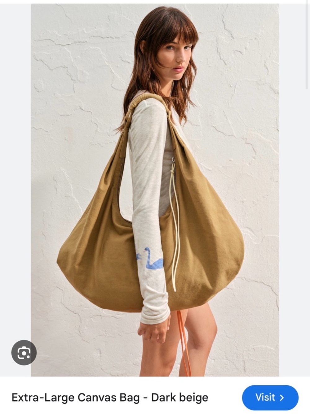 NWT Mia Regan x H&M extra large canvas bag